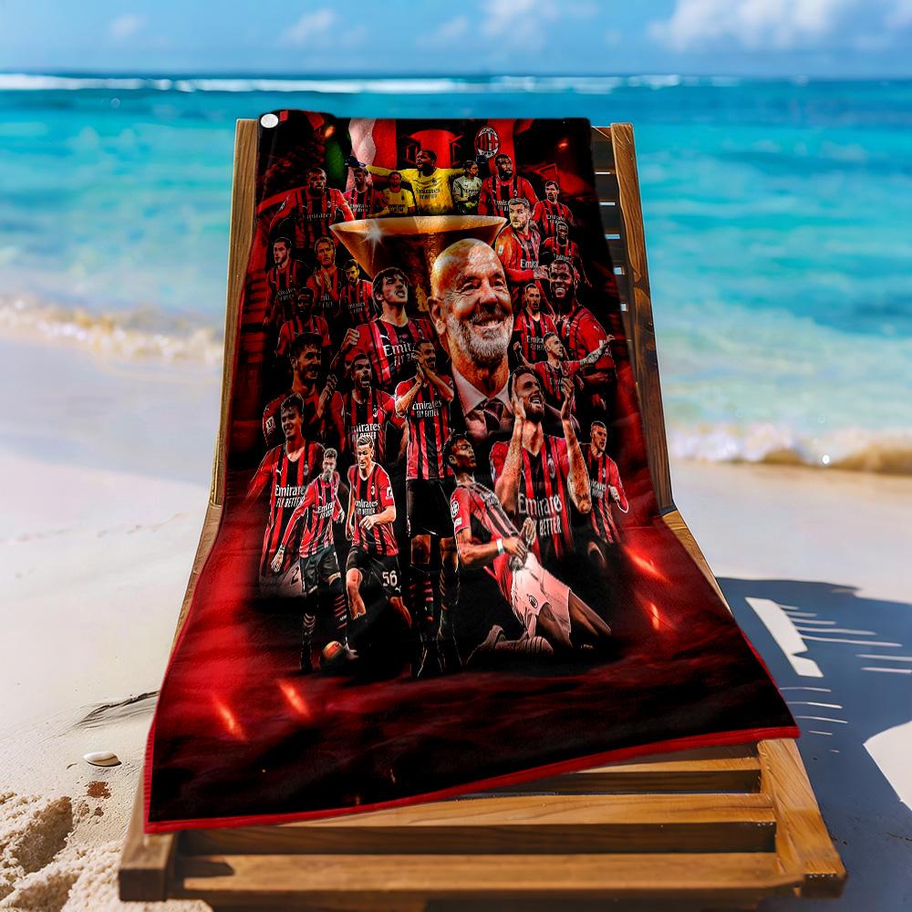 Ac Milan Strandtuch Hohe Saugfähigkeit Schnelltrocknend Bequem Leicht Geeignet Für Schwimmen Fitnessstudio Camping Yoga Urlaub