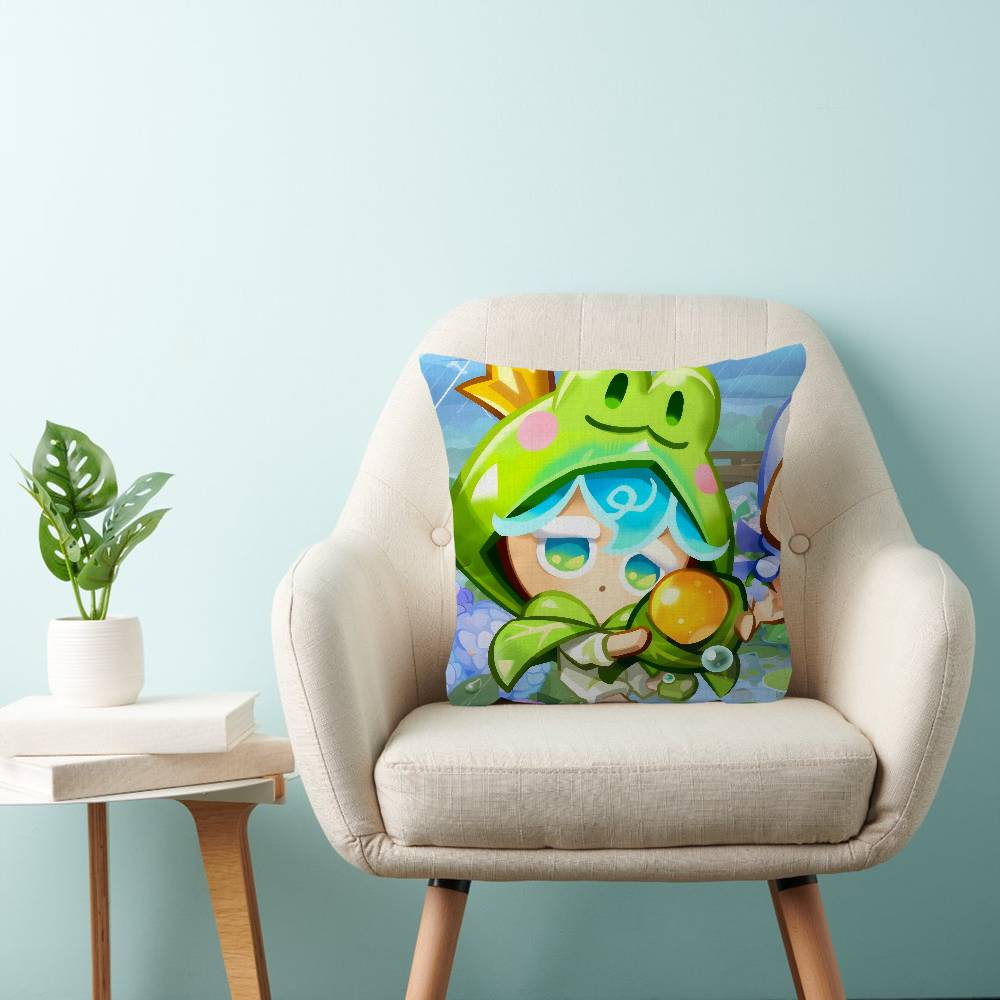 Cookie Run Kingdom Cushion Cover Car Throw Pillow Case For Sofa Car Christmas Gift 40x40cm 45x45cm