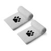 Perco Pet Towel Set of 2 Super Absorbent Thick Dog Cat Water Absorbent Quick Drying Microfiber Dog Body Wipe (75cm X 127cm) (Light Gray)