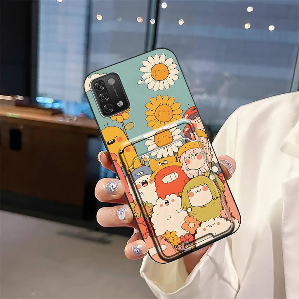 Back Cover Card slot Phone Case For UMIDIGI A11 Dirt-resistant Silicone Graffiti Cartoon Anti-dust Anti-knock Waterproof