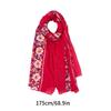 Embroidery Flower Pashmina Lady Thin Scarf Soft Shawls Lady Wraps Blanket Scarf