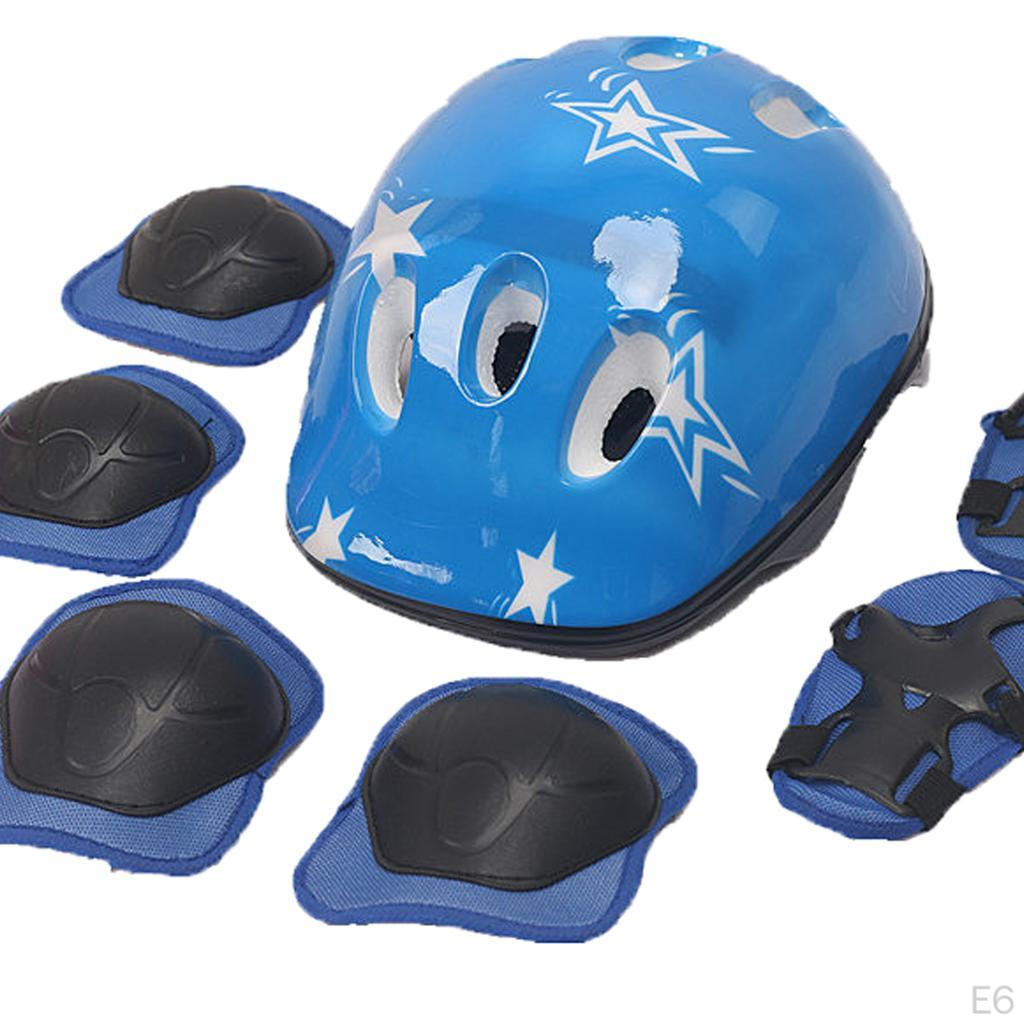 6/7 Pcs Elbow Wrist Knee Pads Sport Safety Protective Equipment