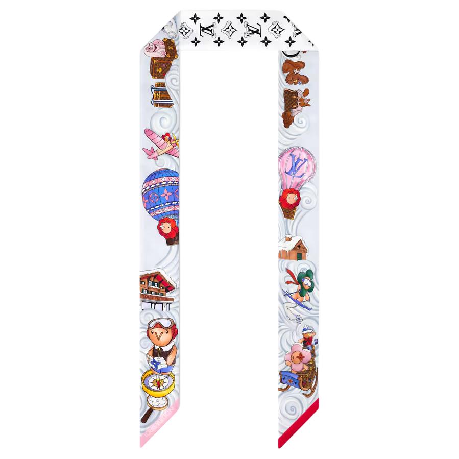 

Louis Vuitton Spray Print Vivienne Holidays Silk Headband Women accessories M97196 Box