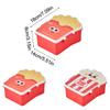 Carina Lunch Box per Bambini Cartone Animato Patatine Fritte Pollo Fritto Fantasia Bambini Pranzo Scolastico Campeggio all'Aperto Picnic Cibo Piccolo Contenitore