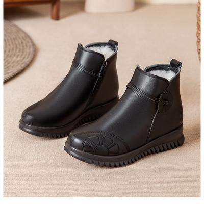 Nuove Scarpe Invernali in Cotone per Mamma e Stivaletti Caldi Imbottiti in Velluto, Scarpe per Nonna per Persone di Mezza Età e Anziani