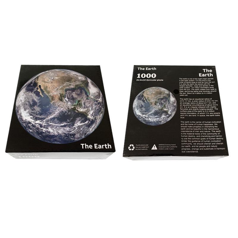 Starry Sky Space Traveler 1000-Piece Puzzle: Earth, Moon, Rainbow