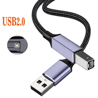 USB 2.0 To Standard B Type Printer Scanner Hard Disk Cable for Printers Scanners and MIDI Controllers