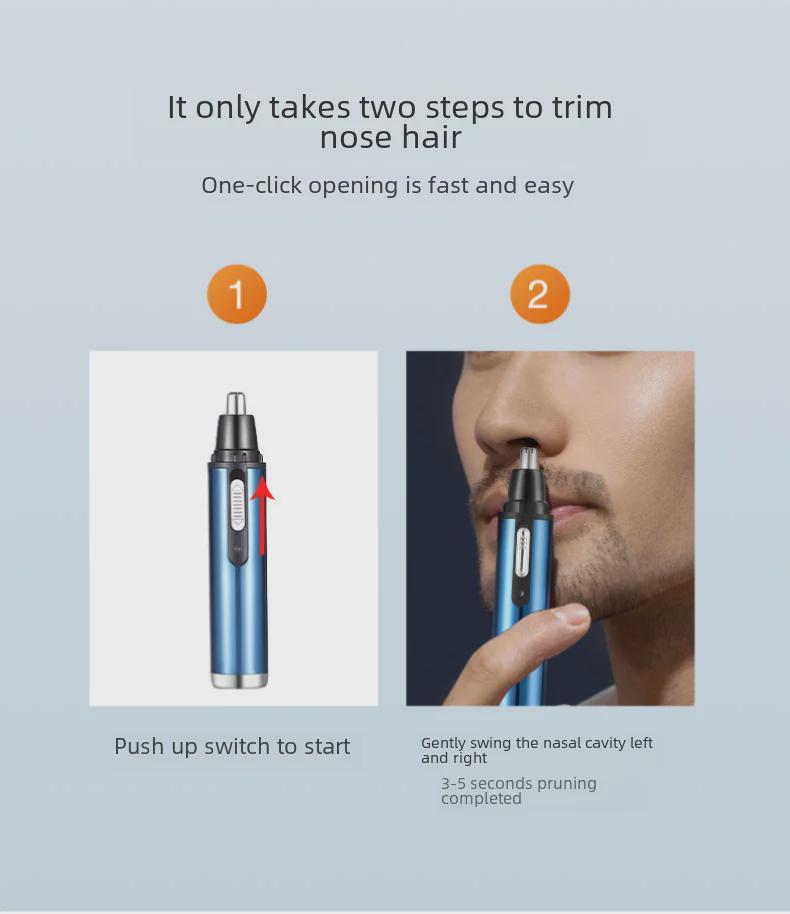 USB Wiederaufladbarer 4-in-1 Elektrischer Trimmer für Männer: Nase, Koteletten und mehr