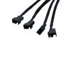 5Pcs 15-Pin SATA To 4X 3 or 4 Pin Fan Connector 12V Sleeved Power Adapter Cable