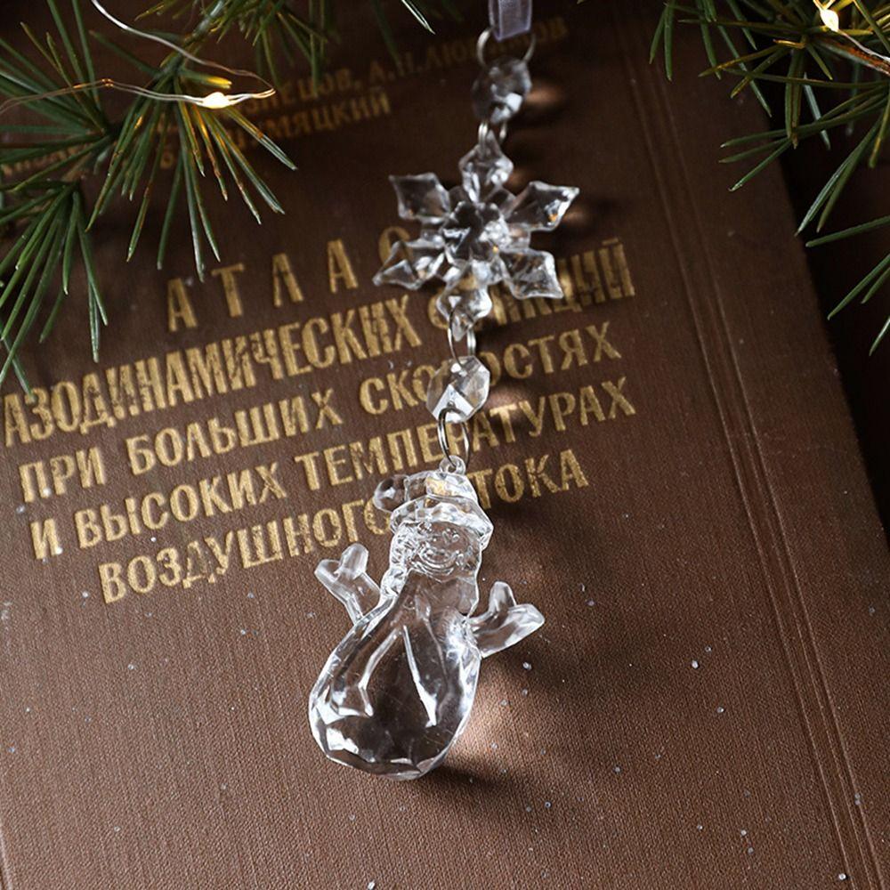 New Year Hanging Acrylic Decorations Crystal Christmas Tree Ornaments Pendant