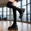 Модні еластичні чоботи Нові облягаючі ботфорти на платформі