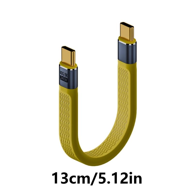 Fast Speed USB4.0 Type C Male to Male Charging Cable 240W Fast Charging 8K60Hz Video Data Transfer for Tablets Phones