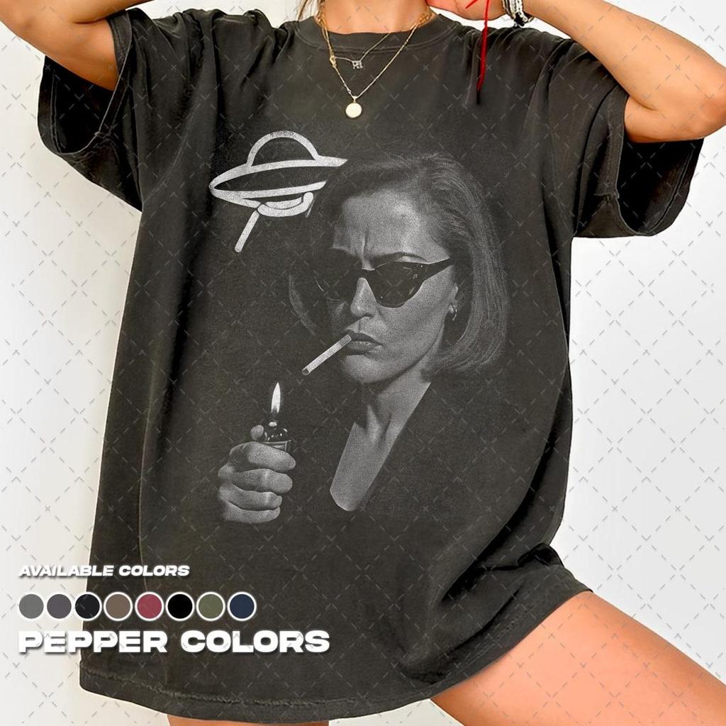 Comfort Colors® Smoking Diana The X Files Shirt, Vintage 90s The X Files Tee, Retro 90s Graphic T-Shirt, Fan Gift, Unisex Tee