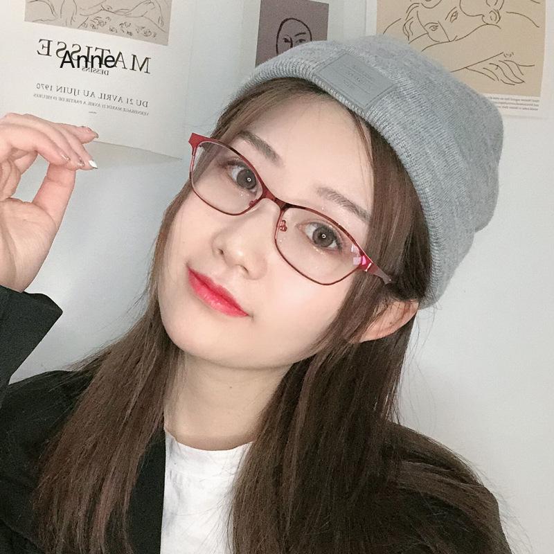 Women Anti-blue Light Reading Glasses Pink Purple Full Frame Presbyopia Computer Glasses Prescription Eyewear Diopter 0 To +4.0