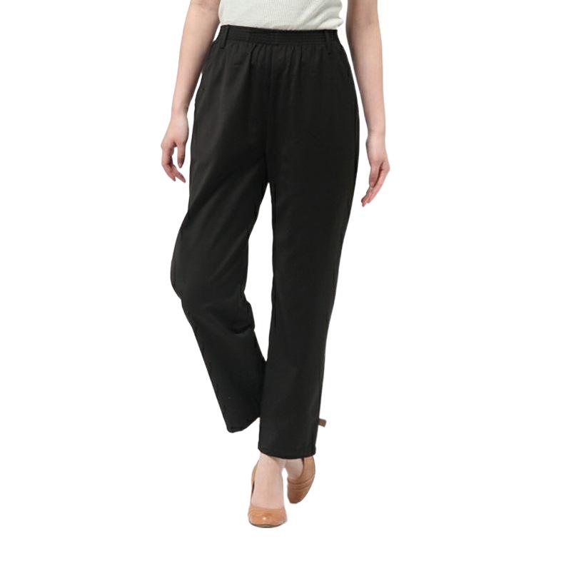 Women's High-Waist Mulberry Silk Pants: Lightweight, Elastic, Casual Nine-Point Design for Middle-Aged & Elderly