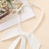 Large Bead Decoration Bow, Detachable Shirt Collar, Personalized and Versatile Fake Collar
