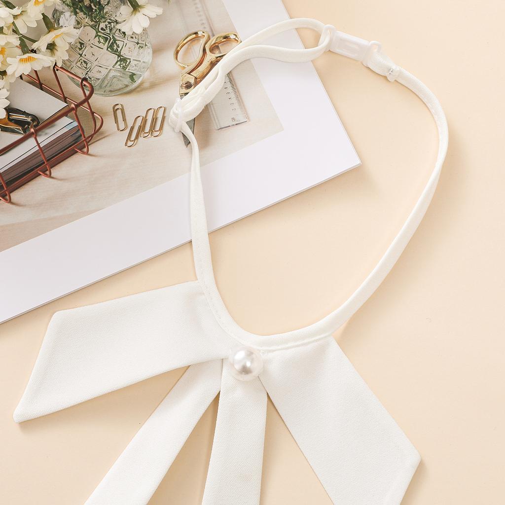Large Bead Decoration Bow, Detachable Shirt Collar, Personalized and Versatile Fake Collar