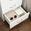 Three Drawer Simple Bedside Table White