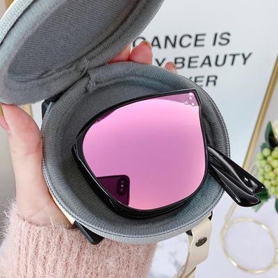 New Trendy Folding Unisex Sunglasses - UV Protection, Stylish Three-Point Design for Driving 