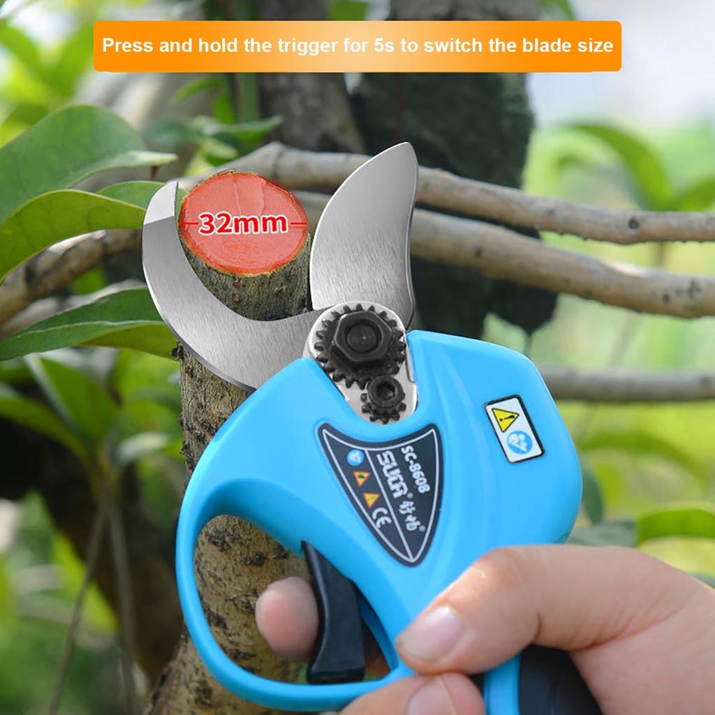 1500W Cordless Pruner Lithium-ion Pruning Shear Efficient Scissors Bonsai Electric Tree Branches Garden Tool