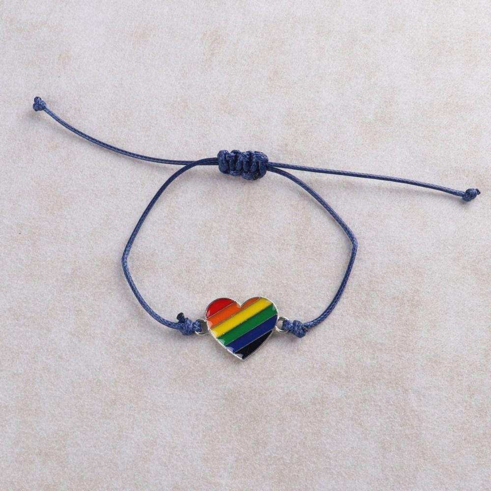 6Pcs Boho Couple Prided Bracelet Colorful Friendship Braided Rope  Pride Month