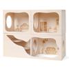 Tafit Hamsterhaus, Versteck, Holz, Hamsterhaus, Kleintier, Haustier, Tunnel, Erkundungsspielzeug, Geheimes Guckhaus für Zwerghamster