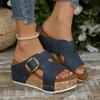 Fashion Fashion Women Summer Shoes Sandals 2025 New Wedges Shoes for Women Elegant Sandals Slide Huaraches Female Women Heels Footwear