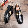 Luxury Brand Men's Shiny Leather Shoes Soft Soles Comfortable Loafers Versatile Commuting Shoes Men's Business Casual Shoes