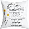 Sunflower message printed pillowcase bedroom living room sofa home decoration gift for my daughter letter cushion cover