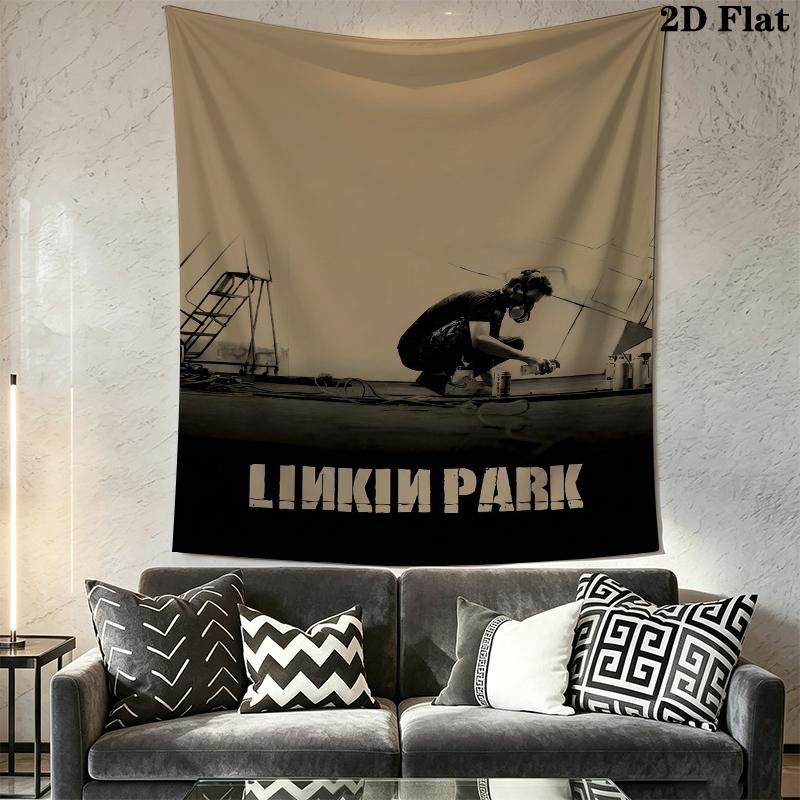 Linkin Park Wall Tapestry Aesthetic Wall Hanging Printed Fabric Blanket Decorative Tapestries for Bedroom Living Room Home Decor