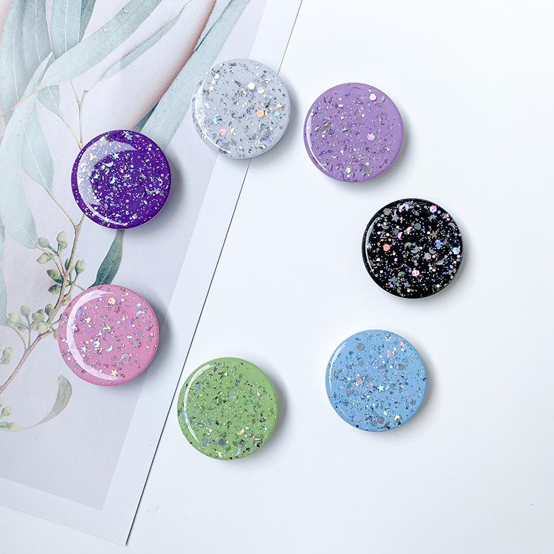 Star Epoxy Airbag Bracket Creative Sequin Paste Folding Lazy Bracket Mobile Phone Tablet Universal Korean Simple
