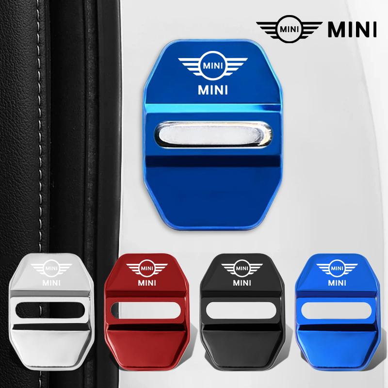 Car Door Lock Buckle Metal Cover Antirust Protective Cap For MINI Cooper R56 F56 R50 JCW Cabrio Aceman Countryman Clubman WORKS