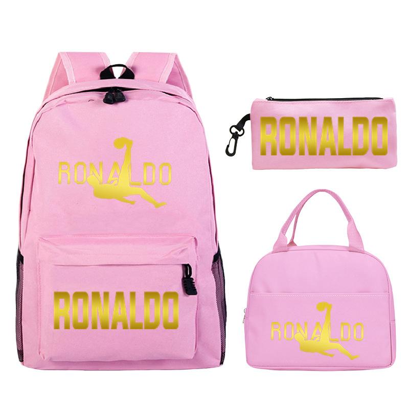 Star Peripheral Printing Primary And Secondary School Students Schoolbag Leisure Pencil Bag Children'S Portable Meal Bag Set