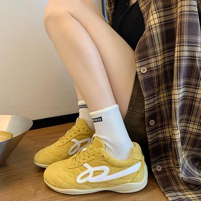 Bai Jingting Has the Same Dirty Stray Shoes for Men and Women, Niche Black Retro Racing German Training Shoes, Couple Thick-soled Forrest Gump Shoes.