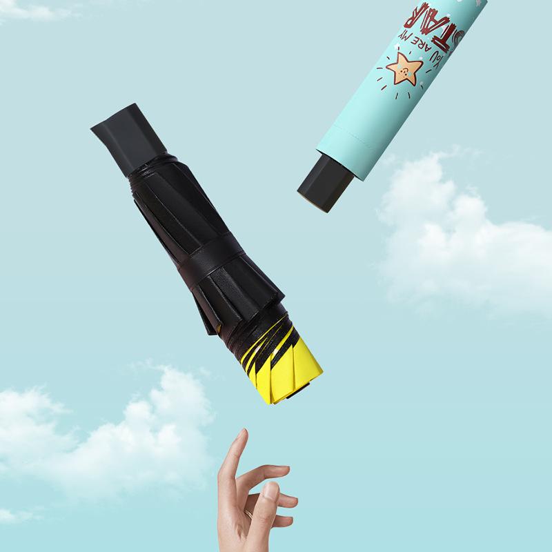 Small fresh vinyl sun umbrella UV protection parasol, female sunscreen folding umbrella umbrella umbrella