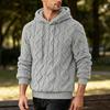 Felpa con cappuccio da uomo in pile per autunno inverno con coulisse, polsini a costine, manica lunga, pullover caldo, tinta unita, casual quotidiano, vestibilità ampia, felpa outerwear