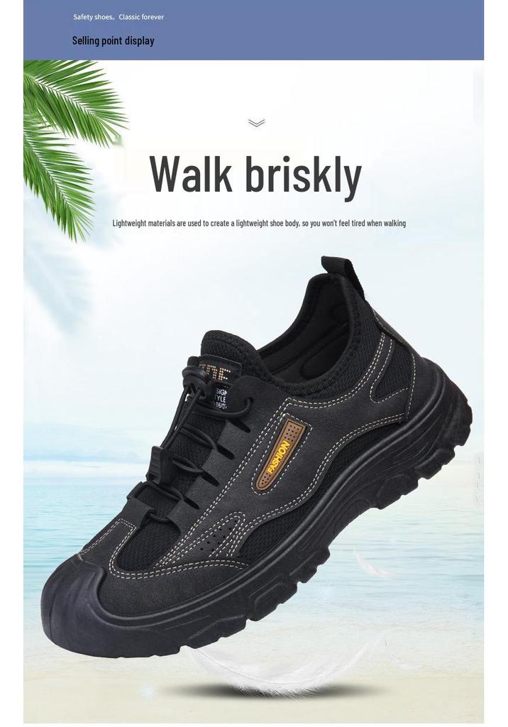 Men's Spring/Autumn Non-Slip Breathable Hiking Shoes - Versatile, Fashionable, Soft Sole, Wear-Resistant Casual Dad Shoes