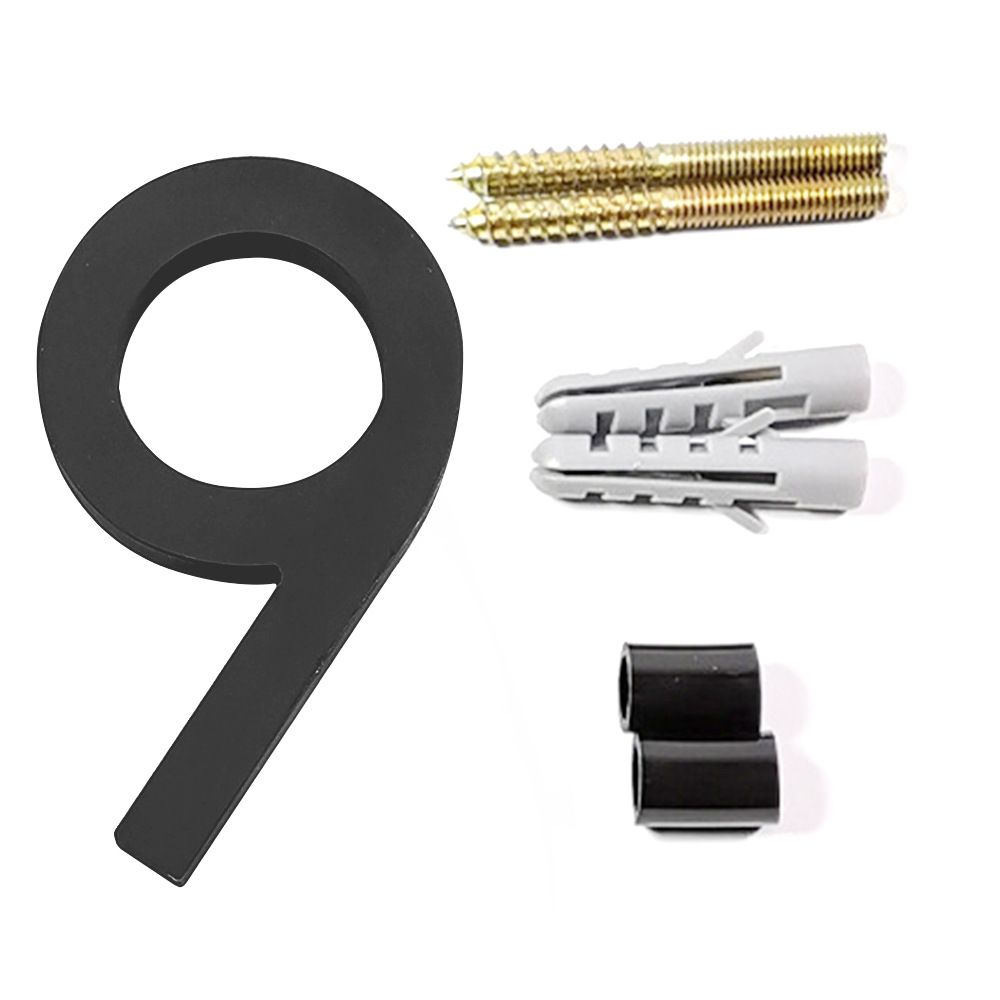 6Inch Stereoscopic House Number Modern Black Acrylic House Letters Mailbox Decor Garden Door Numbers Address Plaque With Nail