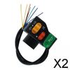 2x Motorcycle Handlebar Switch 22mm 7/8", 3 Control Buttons for Scooter