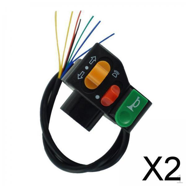 

2x Переключатель на руль мотоцикла 22 мм 7/8 , 3 кнопки управления для скутера