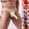 Wilkk Men's New Ice-Threaded Bullet Sexy Breathable Elephant Nose Underwear