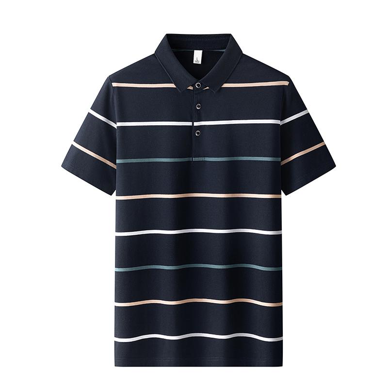 T-shirt da uomo a maniche corte tinta unita estiva Sottile Polo da uomo con colletto a revers da lavoro