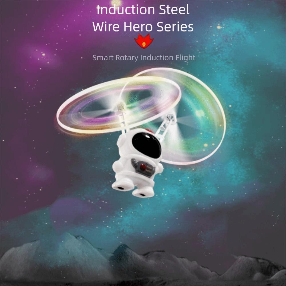 Dual Wings Flying Robot Toy Colorful Luminous Spinning Gyro Fingertip Gyro  Kids Gifts