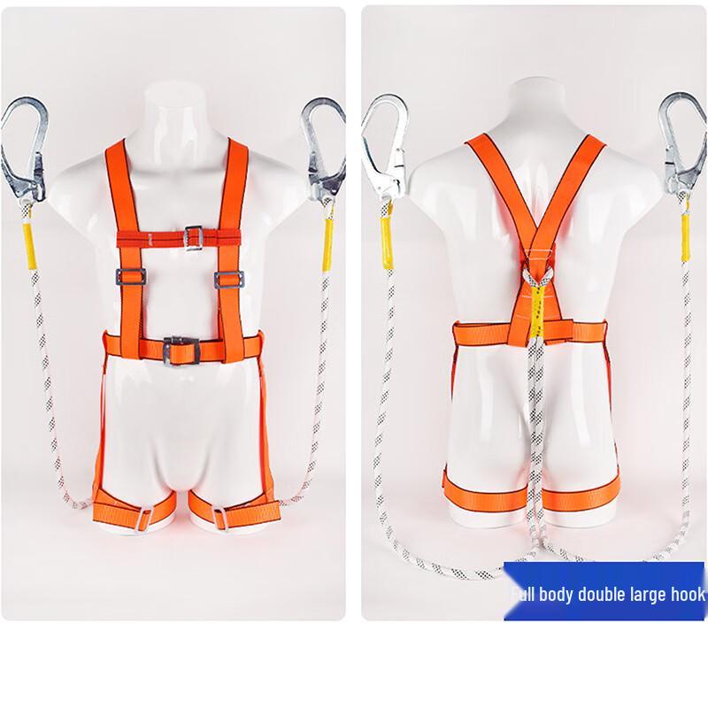 YEXIZE Fall Protection Safety Harness with Double Hooks