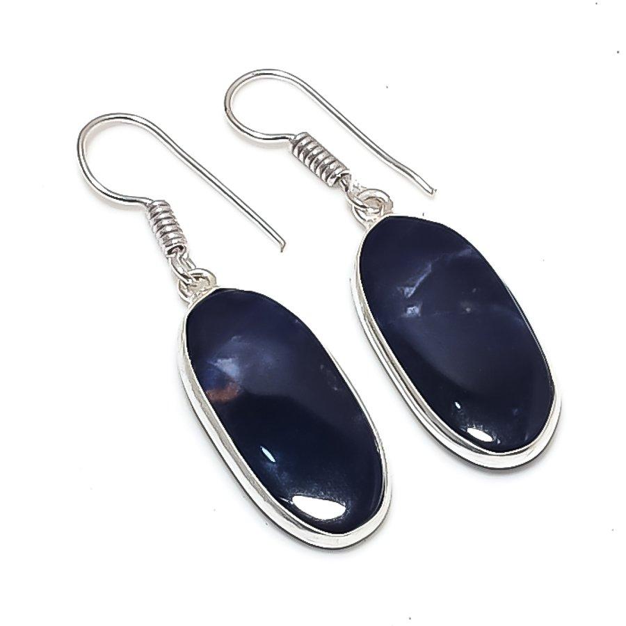 

Natural Sodalite Gemstone 925 Sterling Silver Jewelry Earring 1.62 j2A22