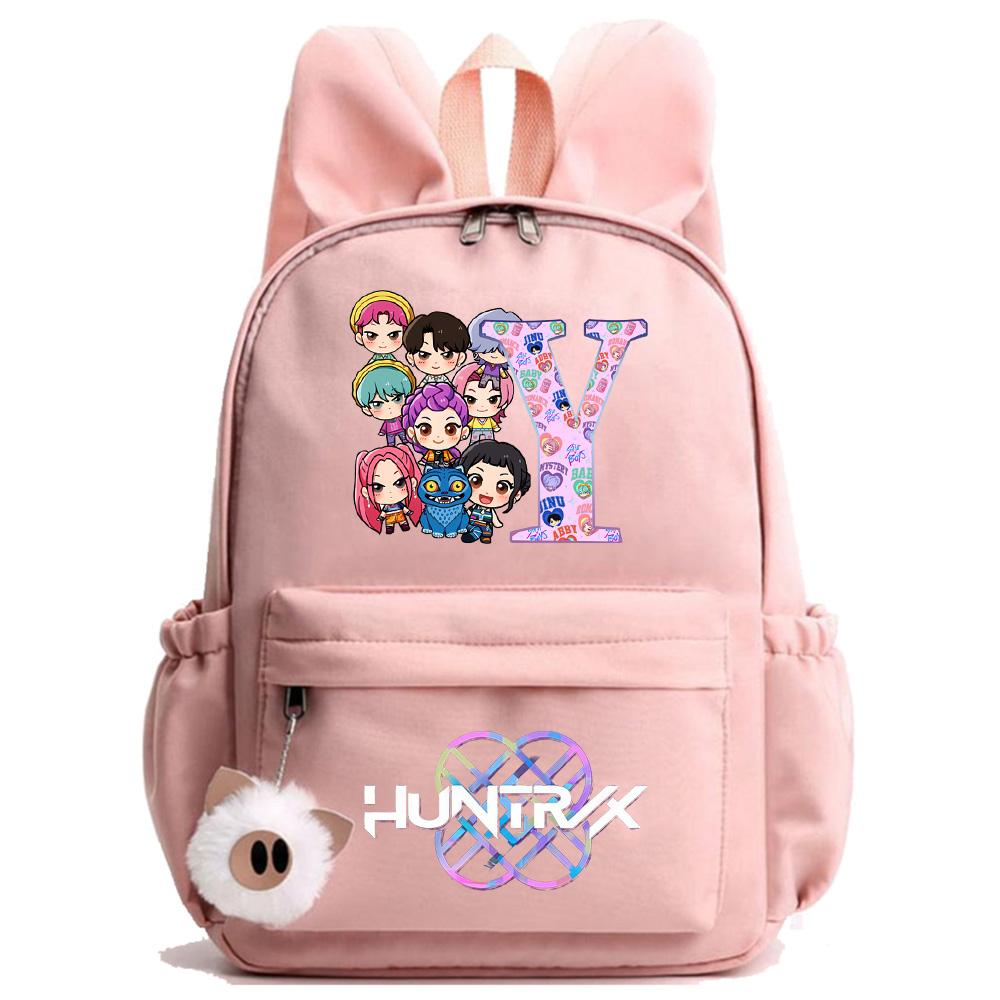 26 Engelska Bokstaven K-Pop Tryckt Ryggsäck Student Tonåring Bokväska för Pojke Flicka Skolväska Barn Gåva Kvinnor Stor Kapacitet Resväska Mochila