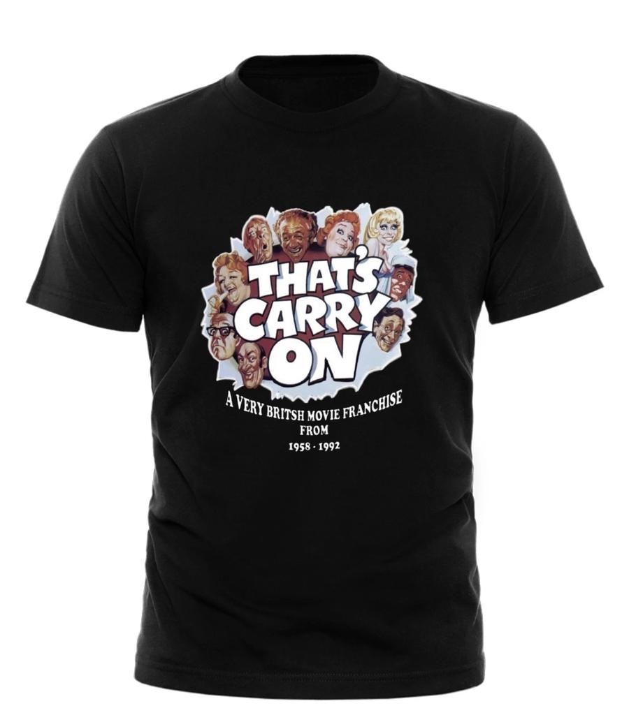 That's Carry On , T-Shirt All sizes black white , Classic British Comedy