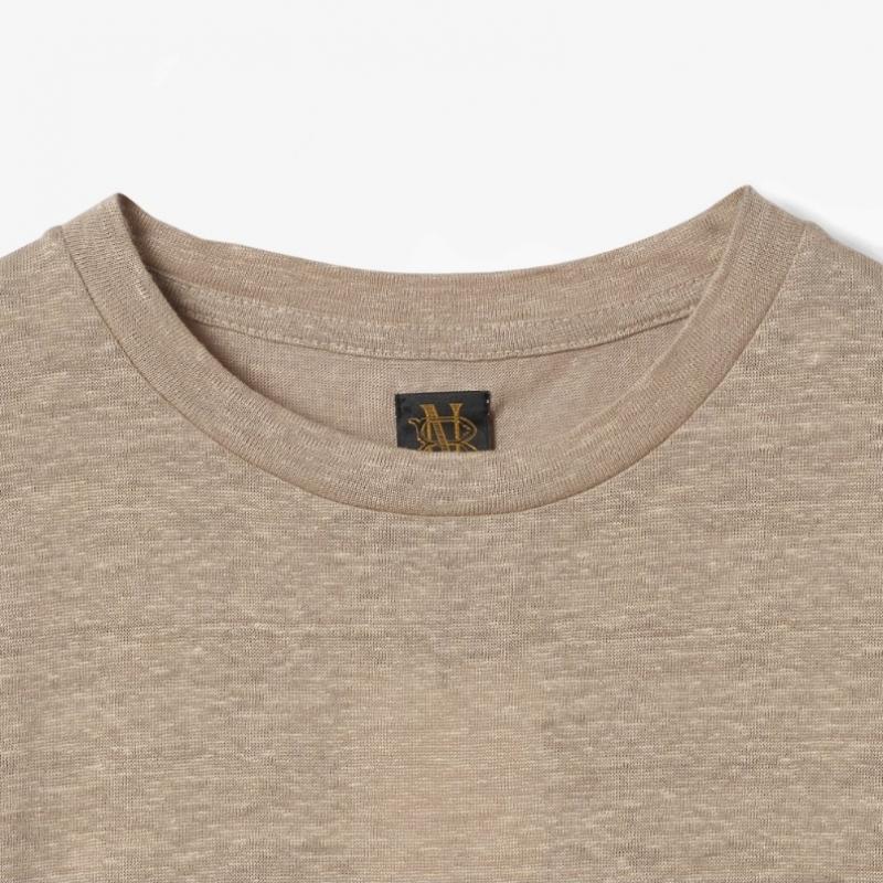 BaToner Normandy Linen T shirT Taupe Bof1m60003a46