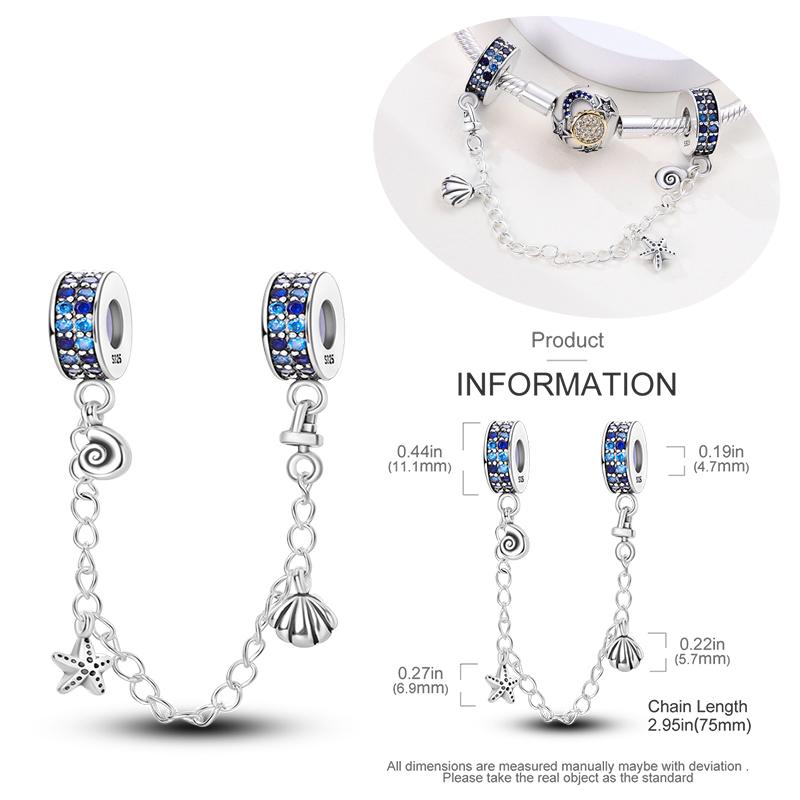 New Copper Star Moon Peach Heart Safety Chain Charm Beads Suitable For Pan Bracelets Diy Women'S Jewelry Gifts