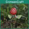 Pièce d'art en résine de Fée Rustique Avec des Accents de Champignons Pour la Décoration de Jardin et l'Usage Extérieur